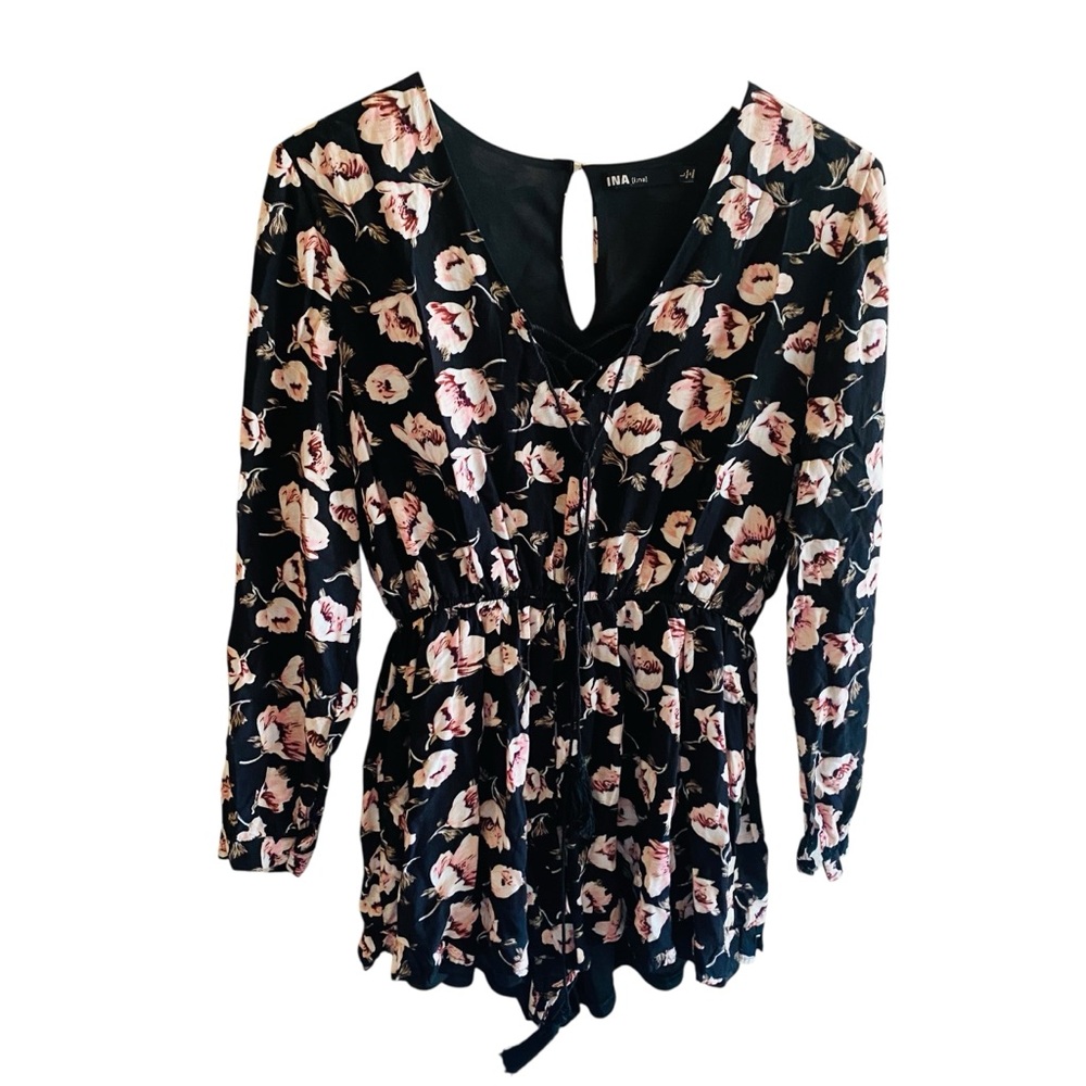 INA REVOLVE Floral Long Sleeve Romper